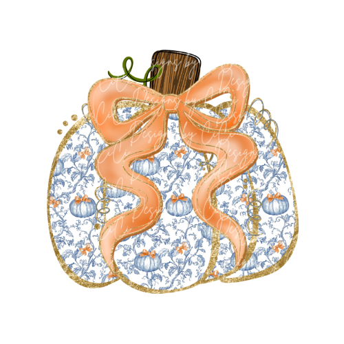 Pumpkin with Mini Blue Pumpkins