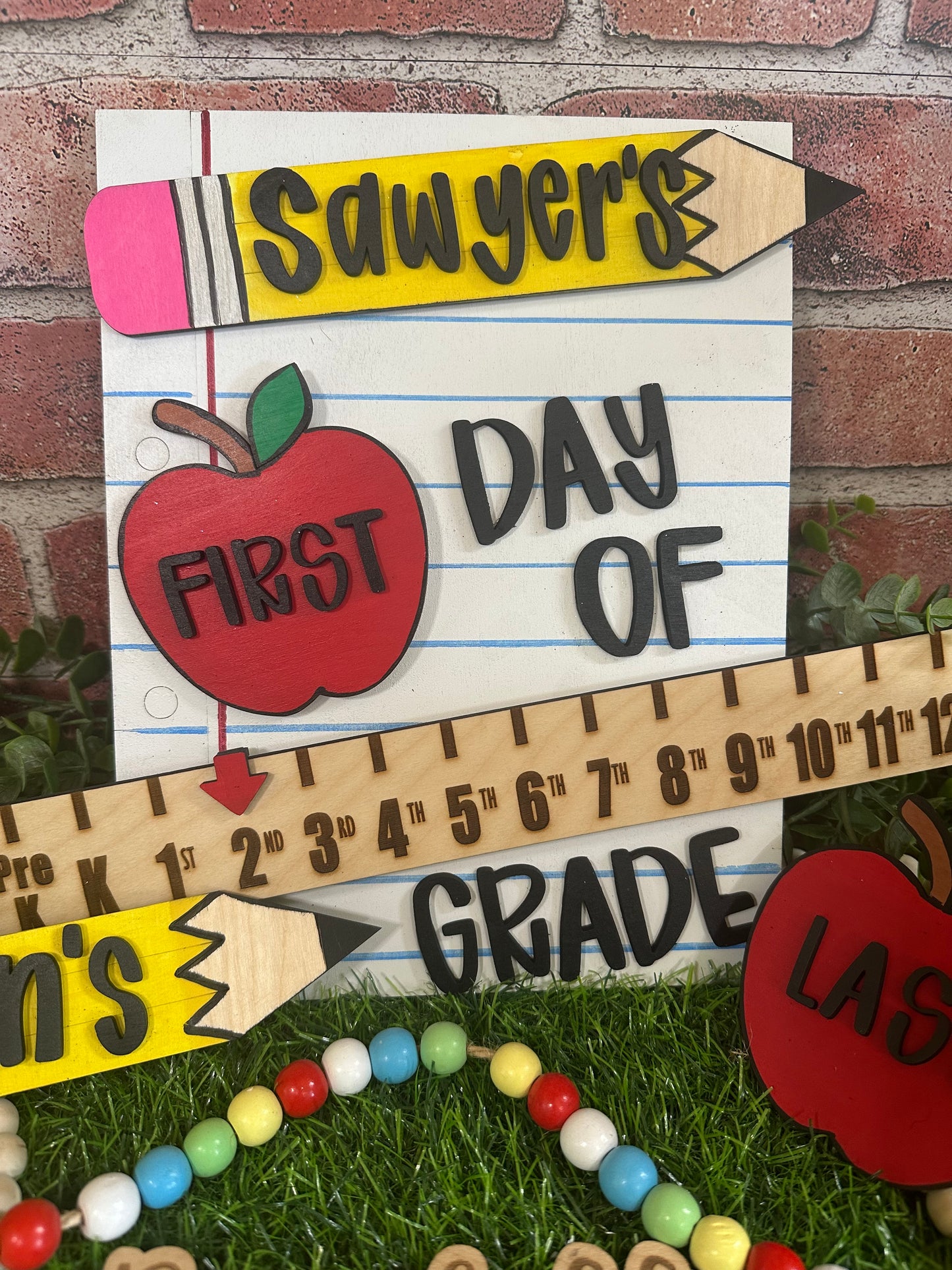 Pencil First/Last Day of School Board