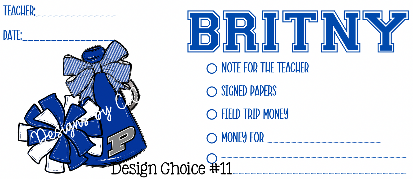 Personalized Back to School Envelopes