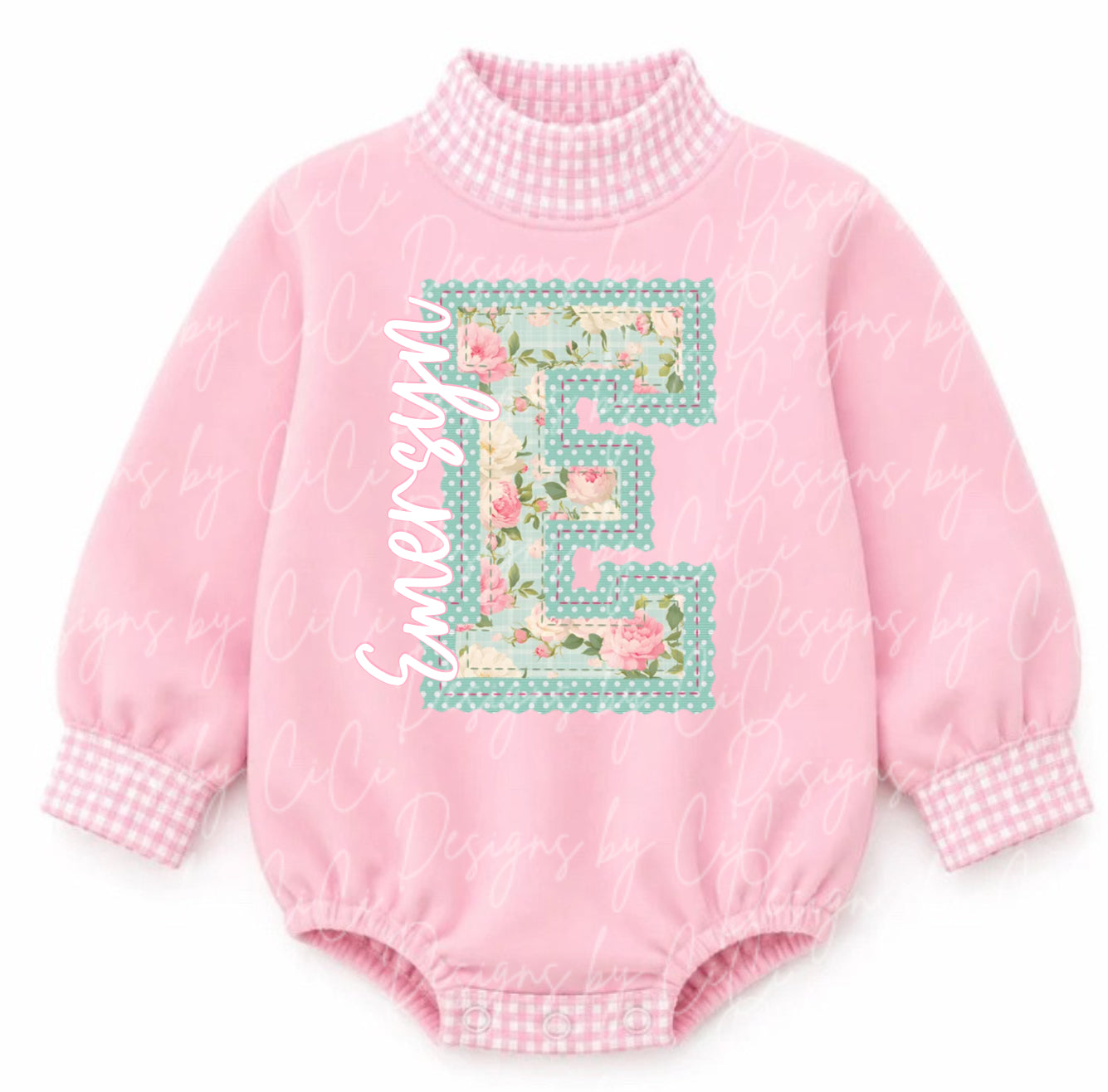 Pre-Order Baby Bubble Gingham Mock Neck Sweatshirt