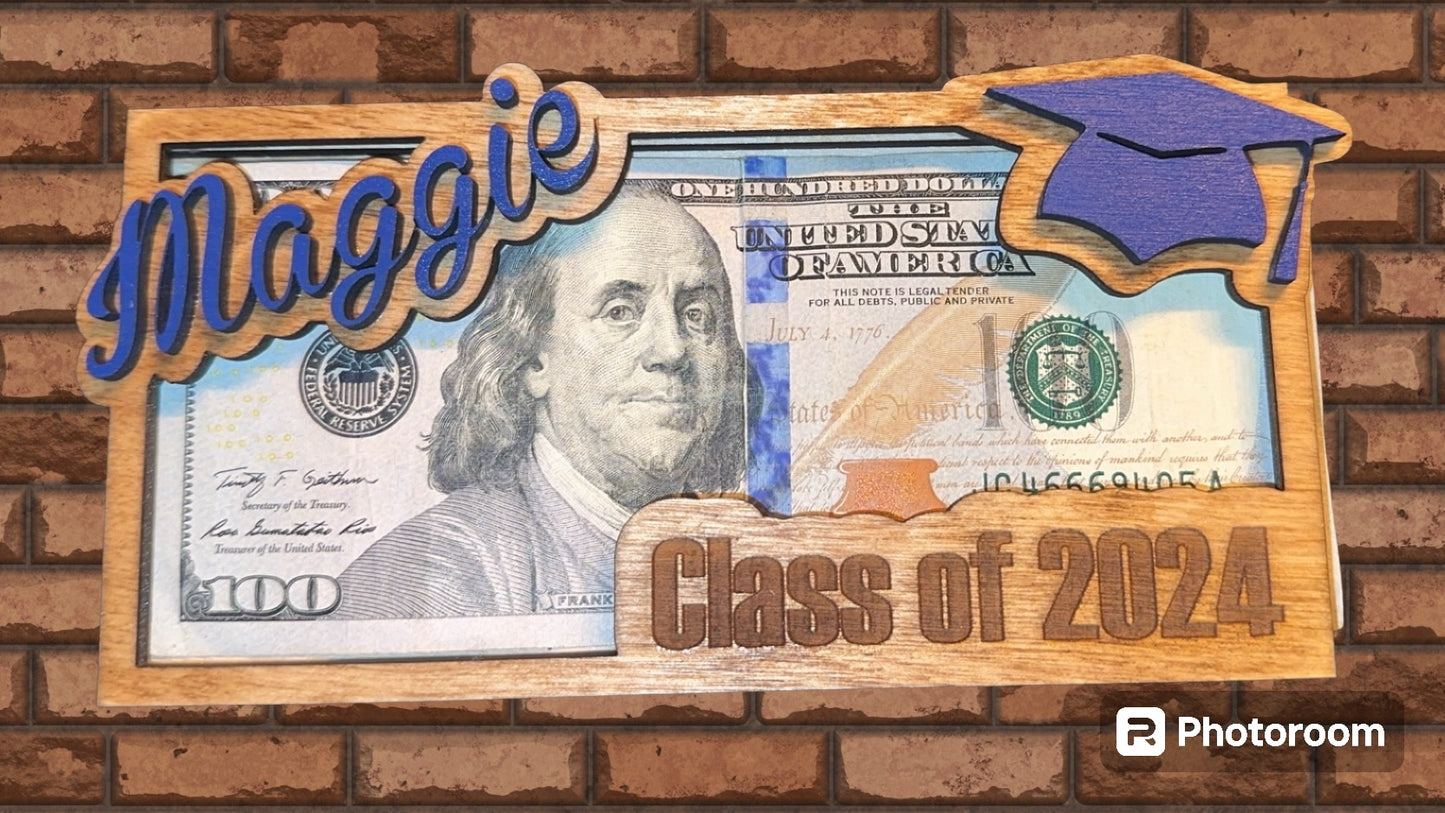 Personalized Grad Money Holder