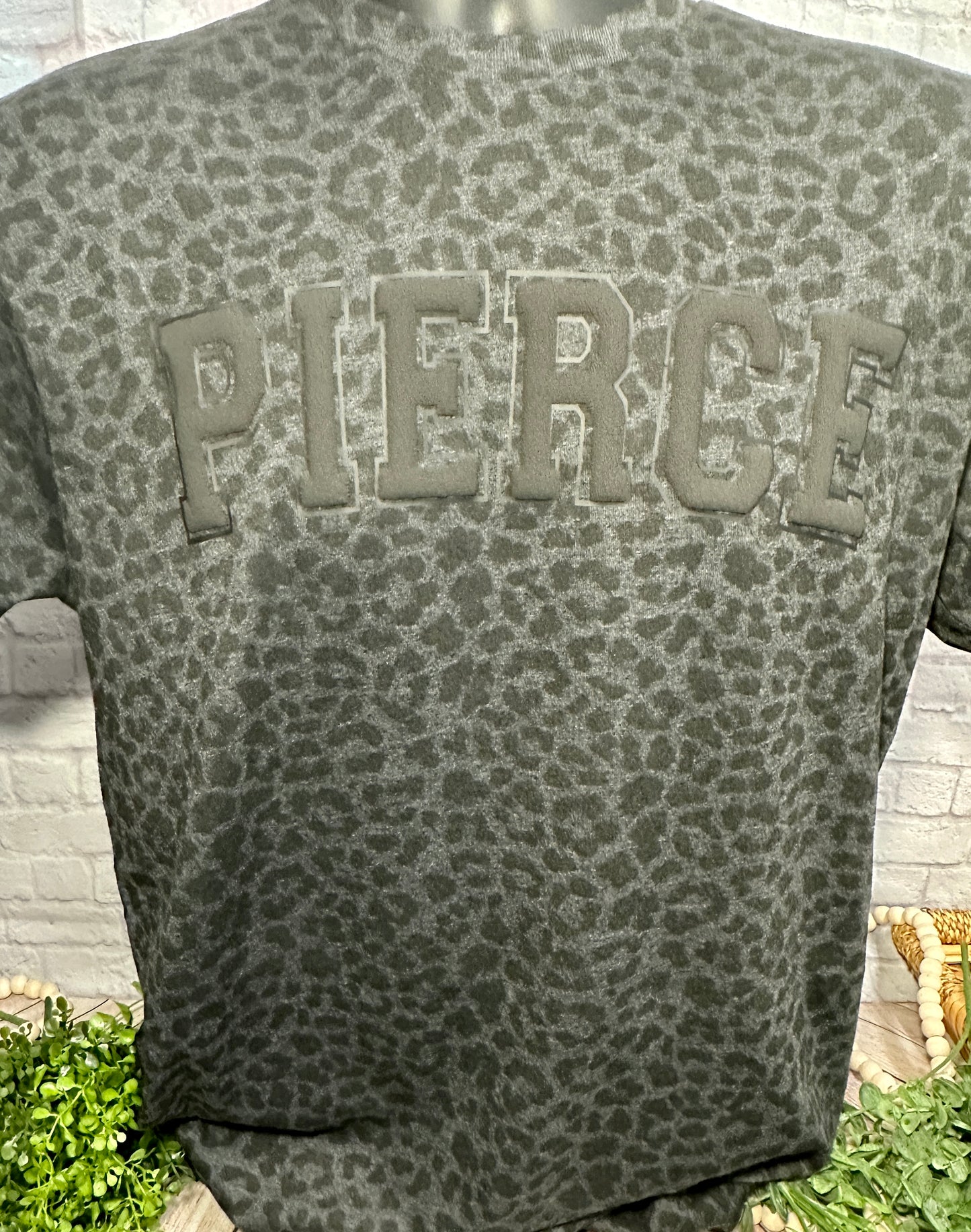 Leopard Print Monochrome Pierce Tshirt