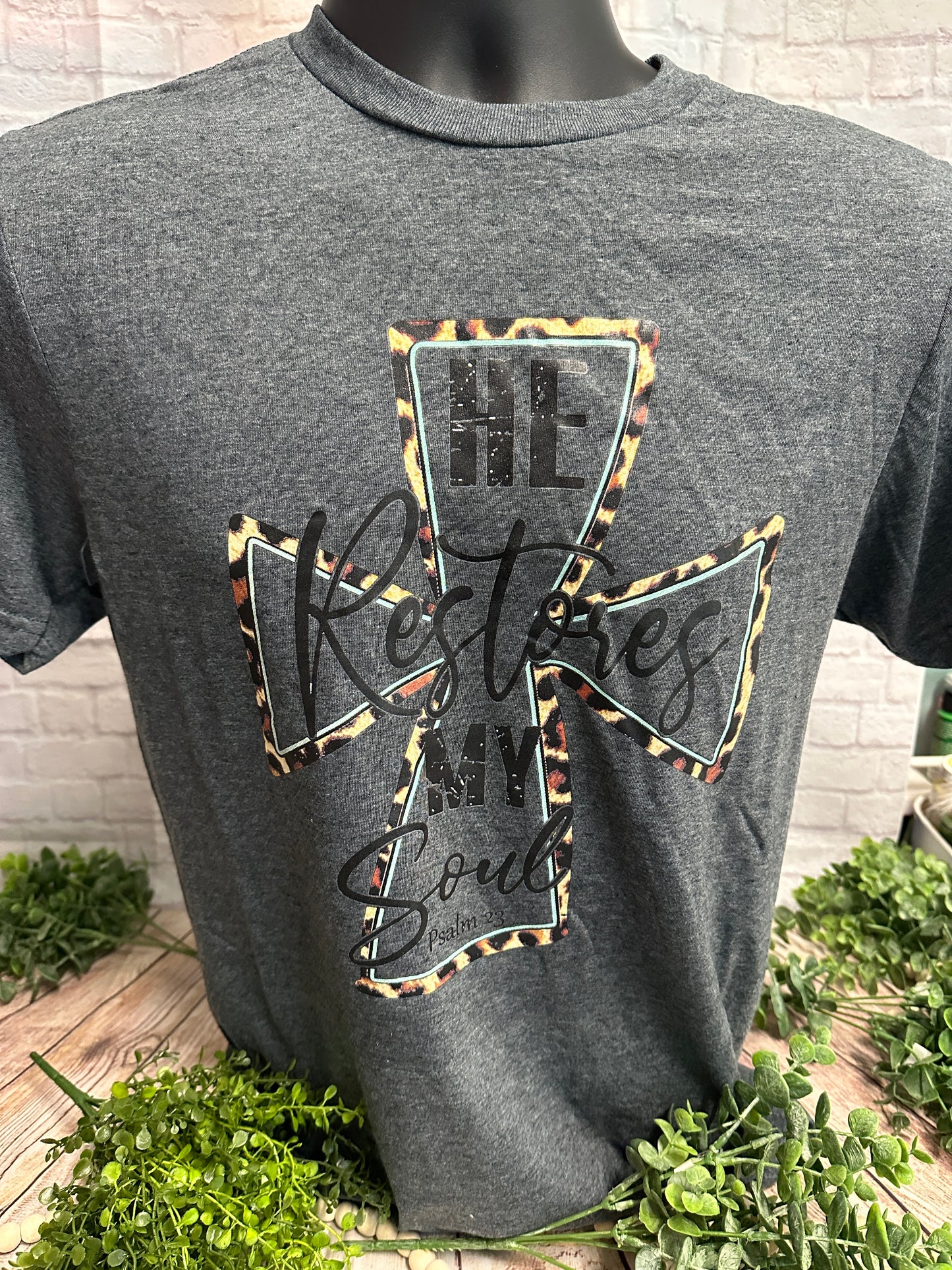 He Restores My Soul TShirt Size Small