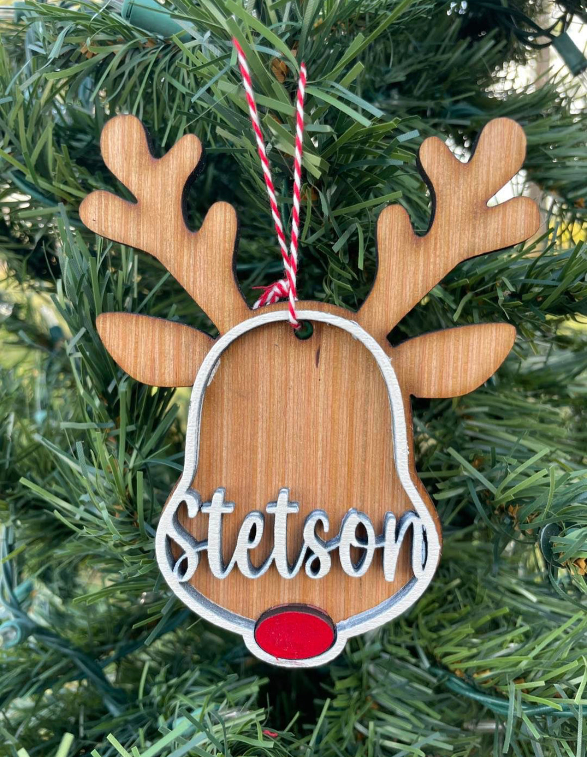 Personalized Rudolph Ornament