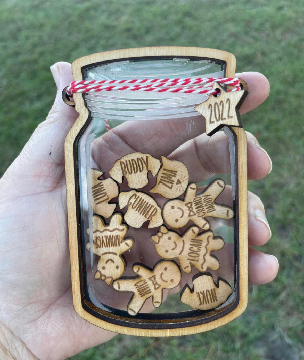 Gingerbread Jar Shaker Ornament