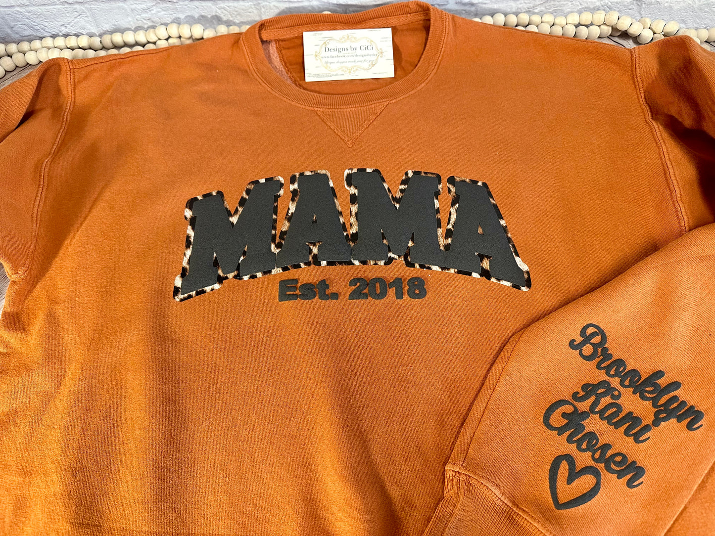 Leopard Mama Puff with Children's Names