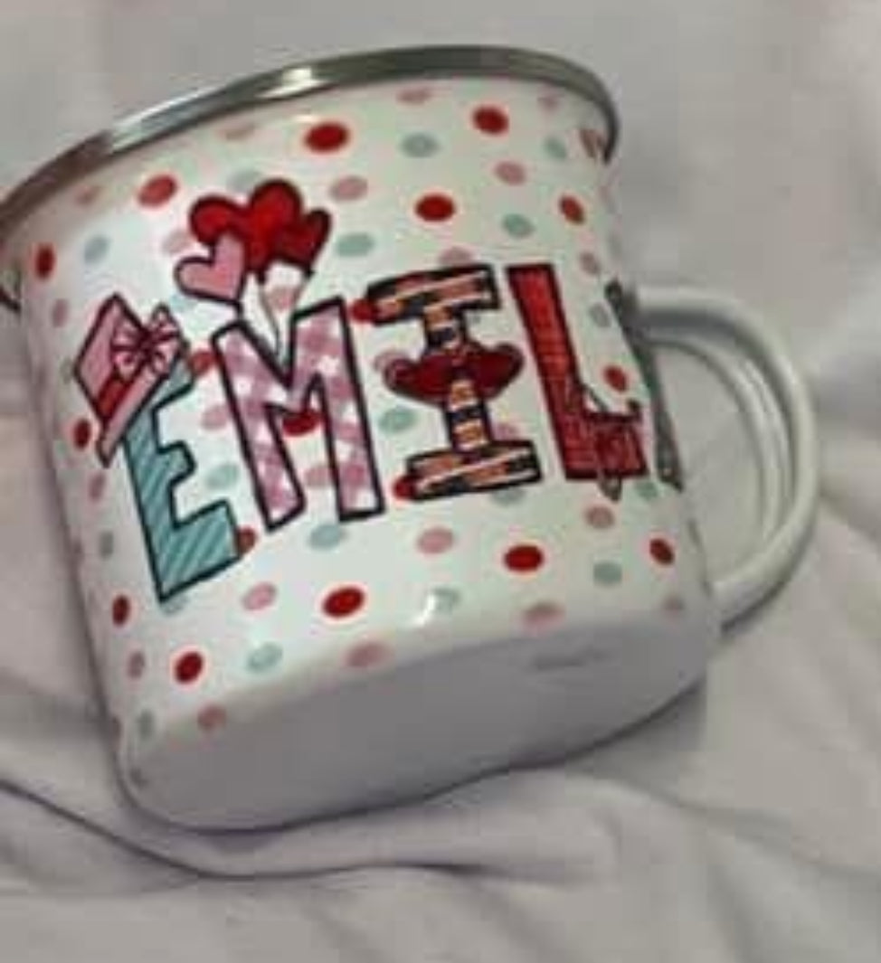 11 Oz Tin/Enamel Camp Style Mugs