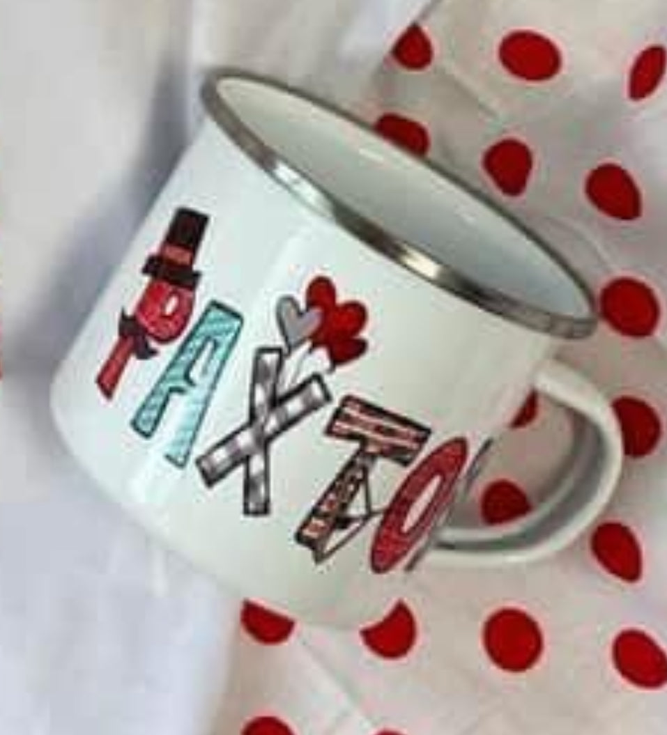 11 Oz Tin/Enamel Camp Style Mugs