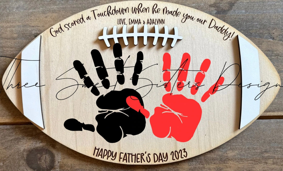 Handprint DIY Dad Sign