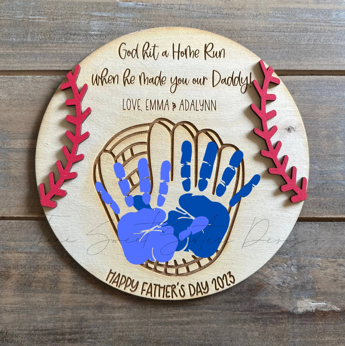 Handprint DIY Dad Sign
