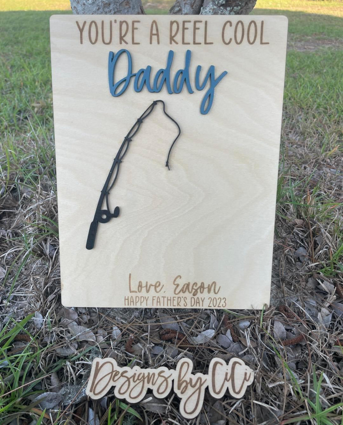 Handprint DIY Dad Sign