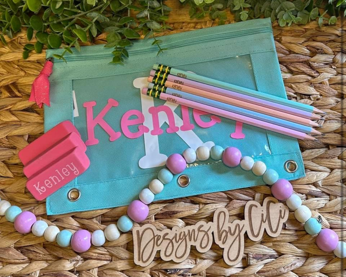 Personalized Vinyl Pencil Pouch