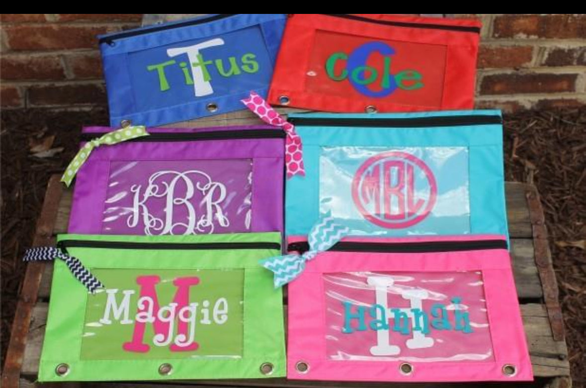 Personalized Vinyl Pencil Pouch
