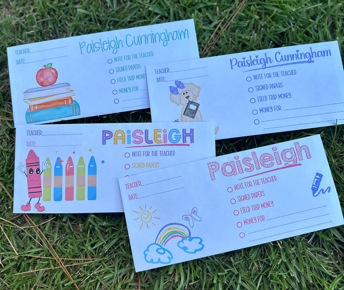Personalized Back to School Envelopes