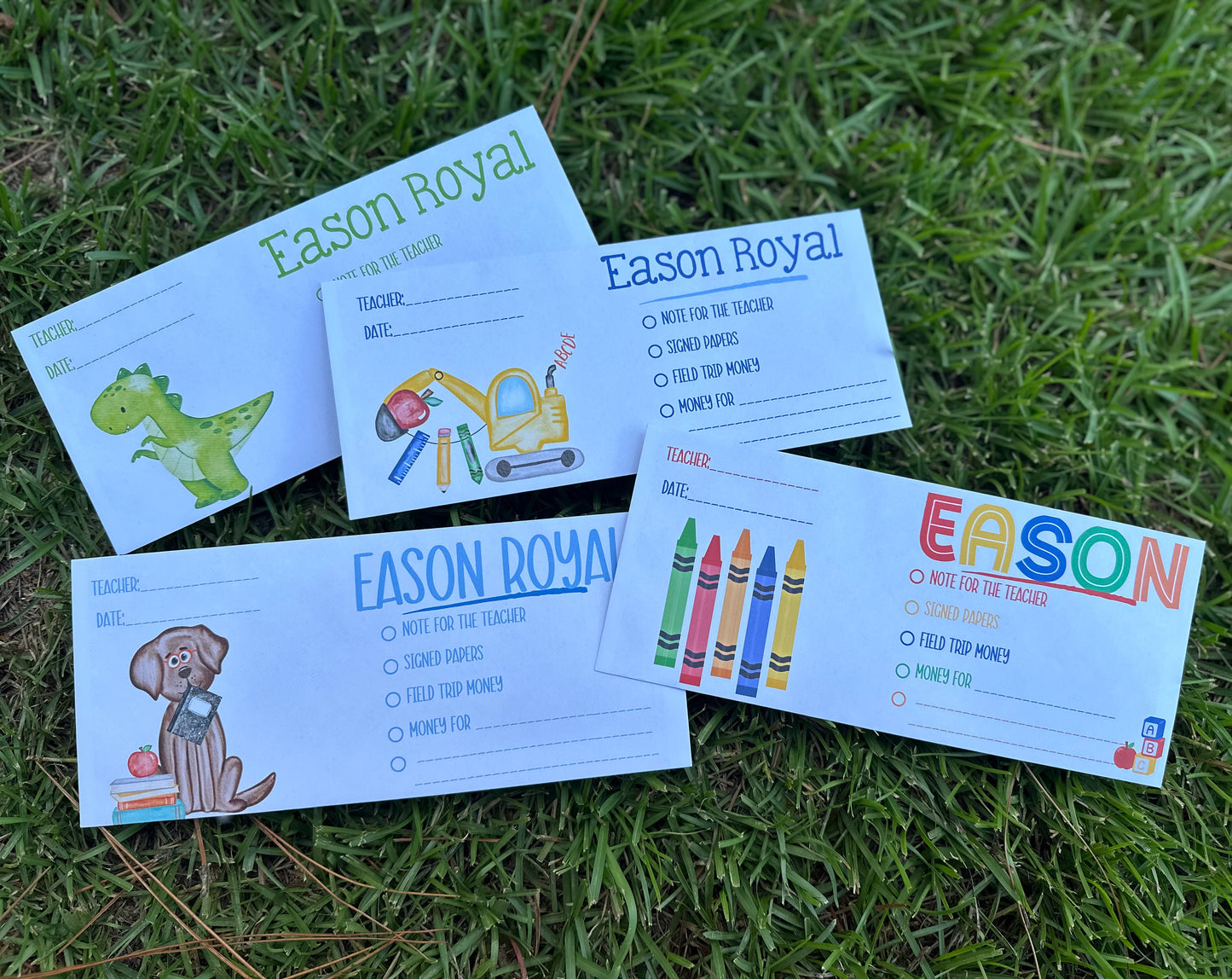 Personalized Back to School Envelopes