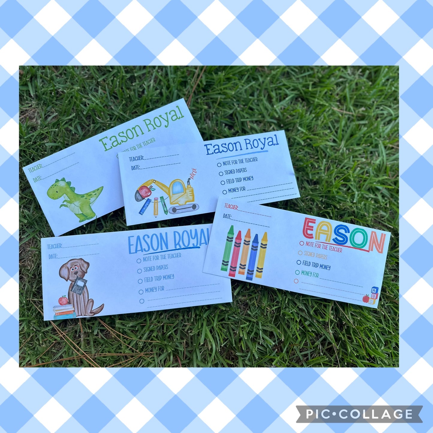 Personalized Back to School Envelopes