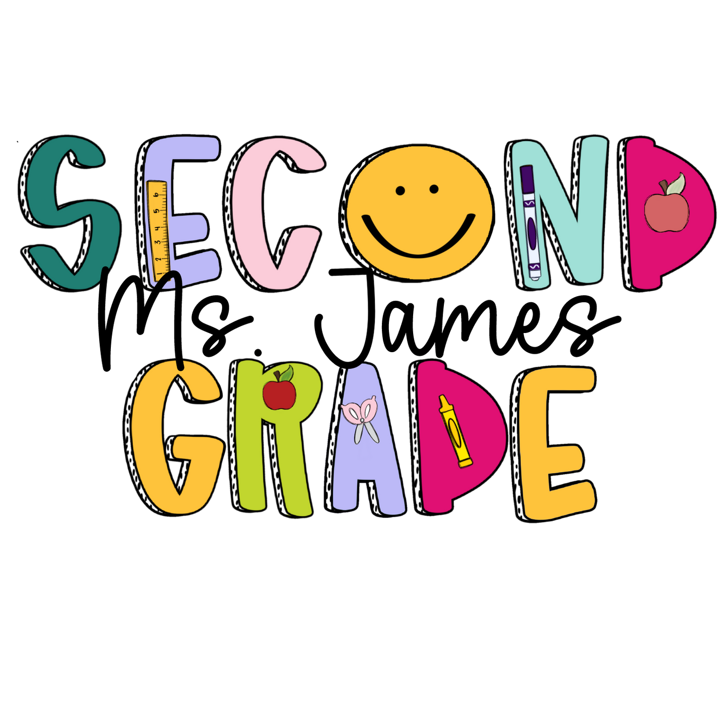 Emoji Alpha School Print