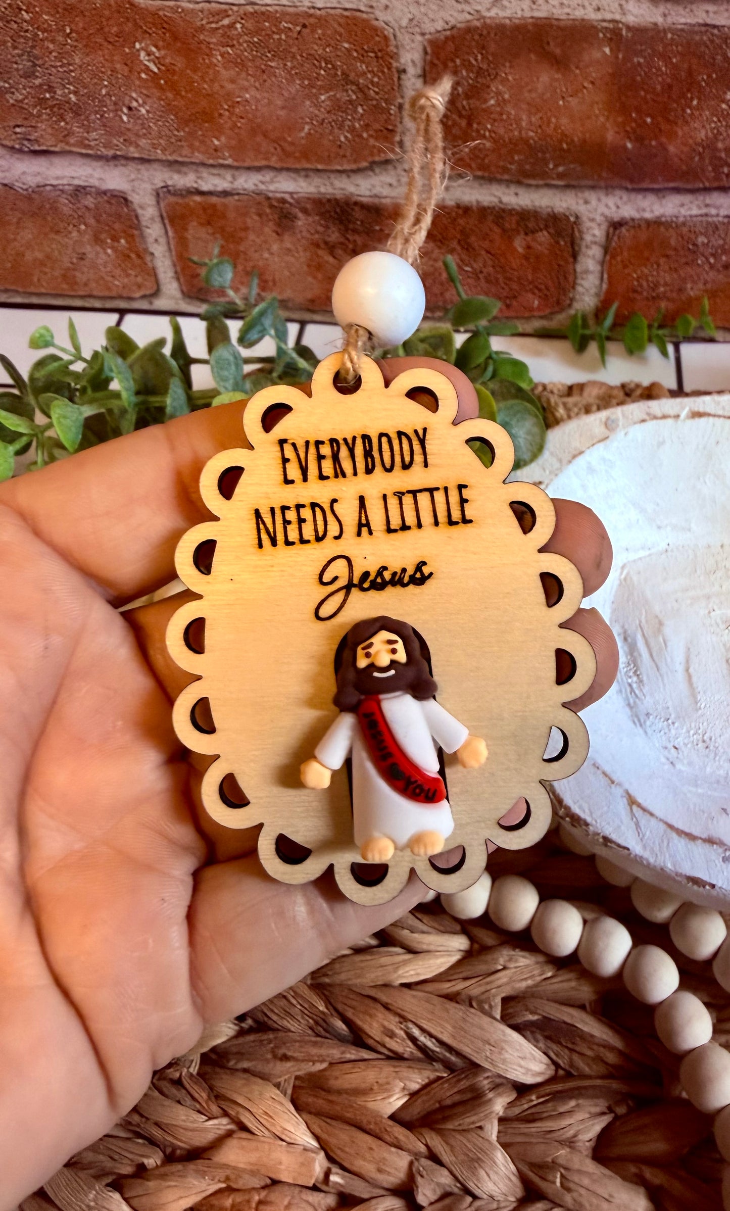 Everyone Needs a Little Jesus charm