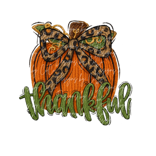 Faux Yarn Thankful Pumpkin