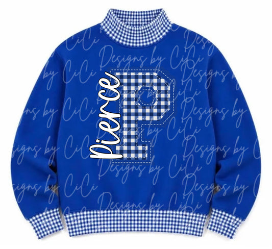 Pre-Order Youth Gingham Mock Neck Sweatshirt