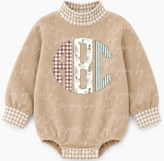 Pre-Order Baby Bubble Gingham Mock Neck Sweatshirt