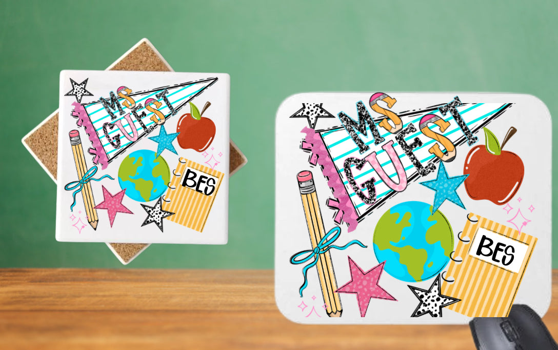Sublimated Coaster and Mousepad