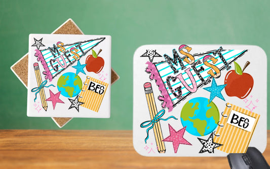 Sublimated Coaster and Mousepad