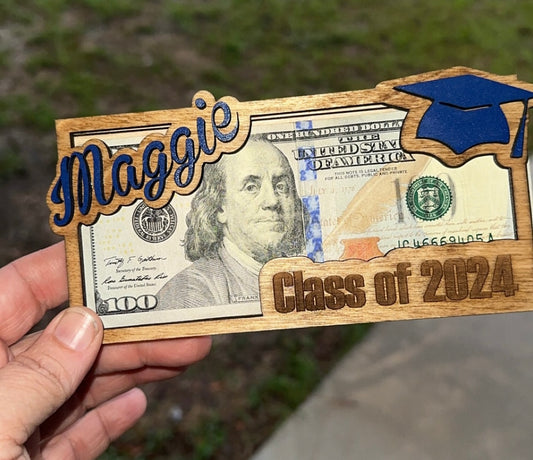 Personalized Grad Money Holder