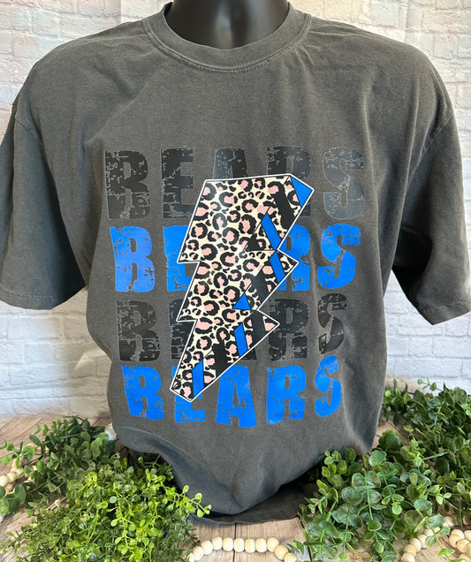 Bears Leopard Lightening Bolt Shirt