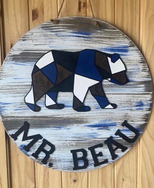 Geometric Bear Door Hanger