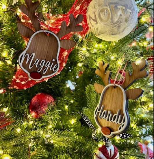 Personalized Rudolph Ornament