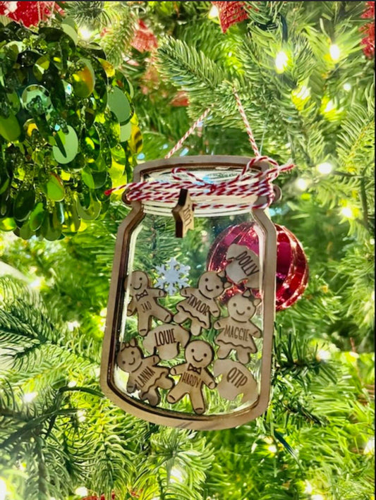 Gingerbread Jar Shaker Ornament