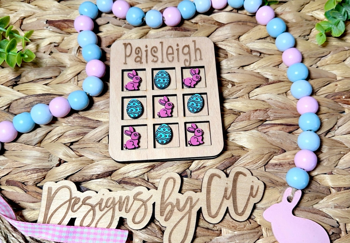 Personalized Easter Themed Tic-Tac-Toe Game