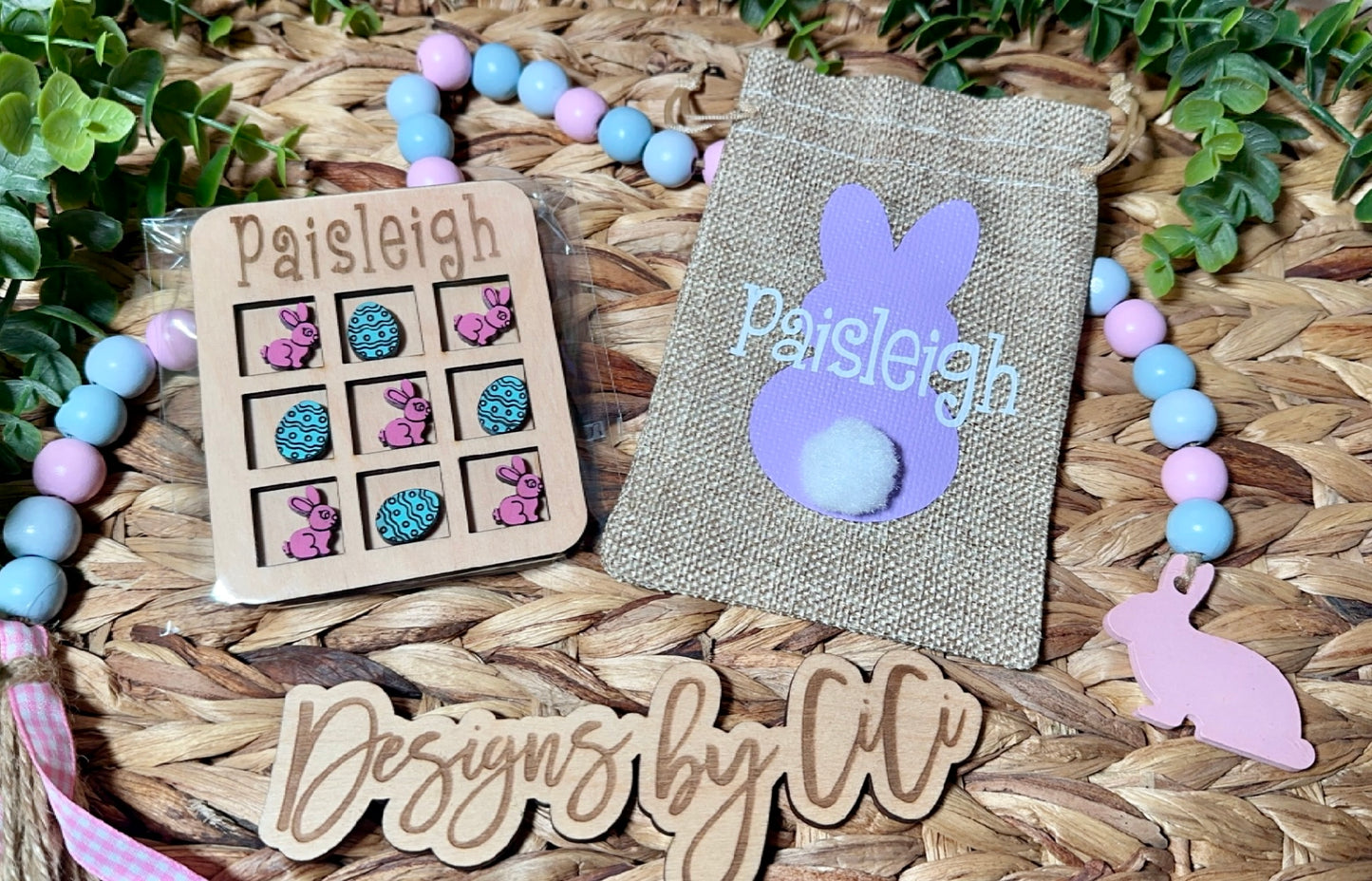 Personalized Easter Themed Tic-Tac-Toe Game