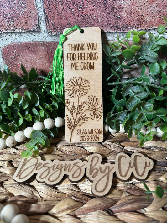 Personalized Wooden Bookmark