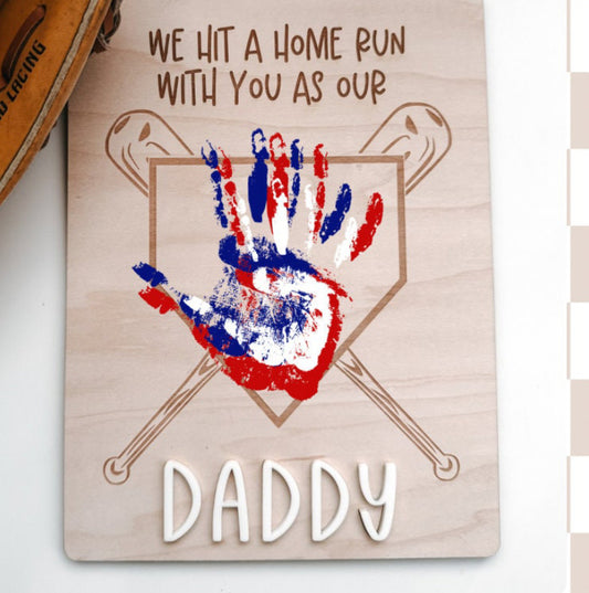 Handprint DIY Dad Sign