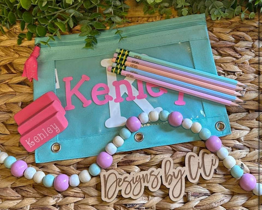 Personalized Vinyl Pencil Pouch