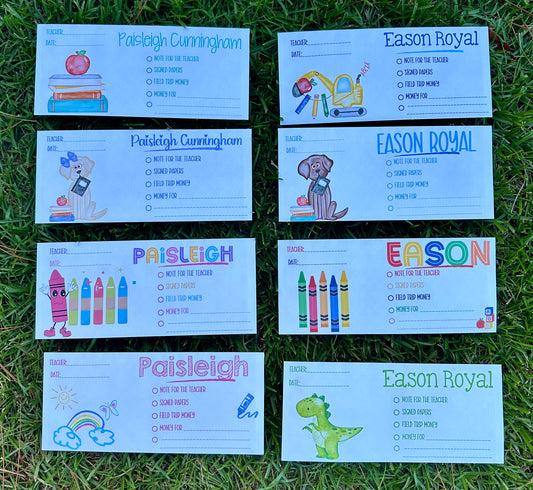 Personalized Back to School Envelopes