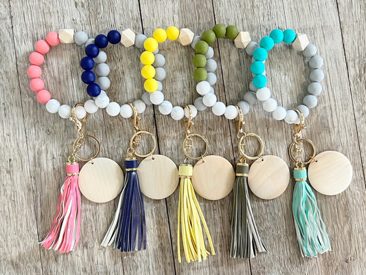 MARBLE SILICONE BEADS WRISTLET