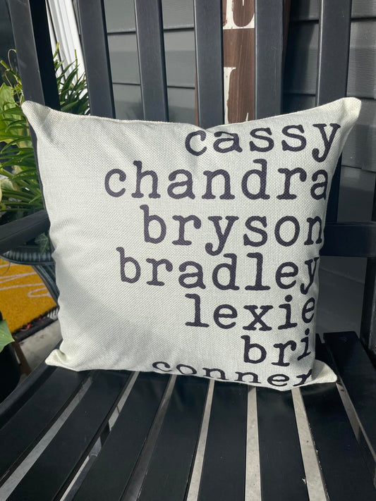 Family Name Pillows